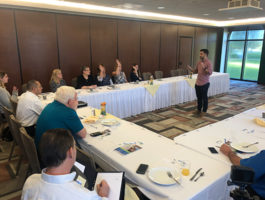Picture of the monthly Business Link gathering that takes place on the 3rd Wednesday of every month. Business Link is a small business gathering providing a forum for idea exchange and a platform for education.