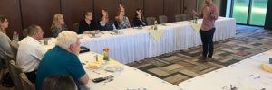 Picture of the monthly Business Link gathering that takes place on the 3rd Wednesday of every month. Business Link is a small business gathering providing a forum for idea exchange and a platform for education.
