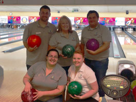 SACFCU Employees at the bowling alley in support of the Dade City Noon Rotary Club's 9th Annual Rotary Bowl.