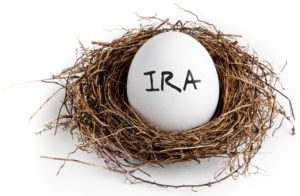 Egg with IRA written on it, in a nest