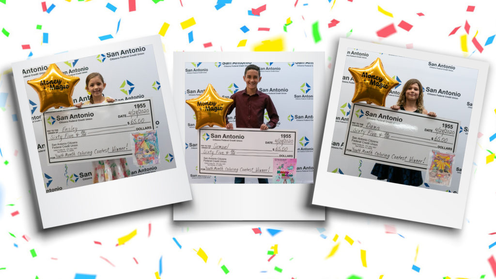 Image of the three 2020 Youth Month Contest Winners