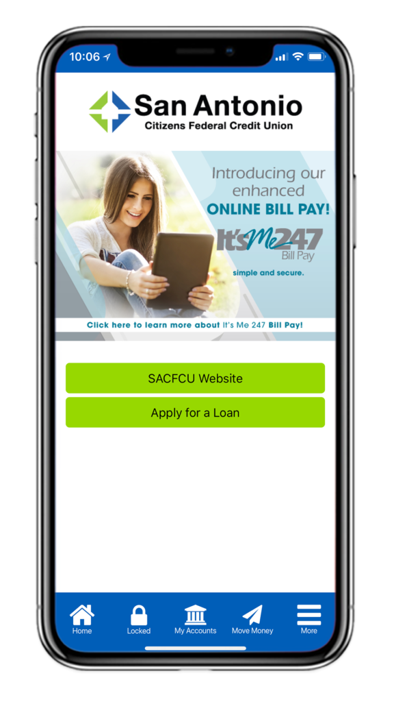 San Antonio Mobile App Screenshot. Introducing our enhanced Bill Pay!