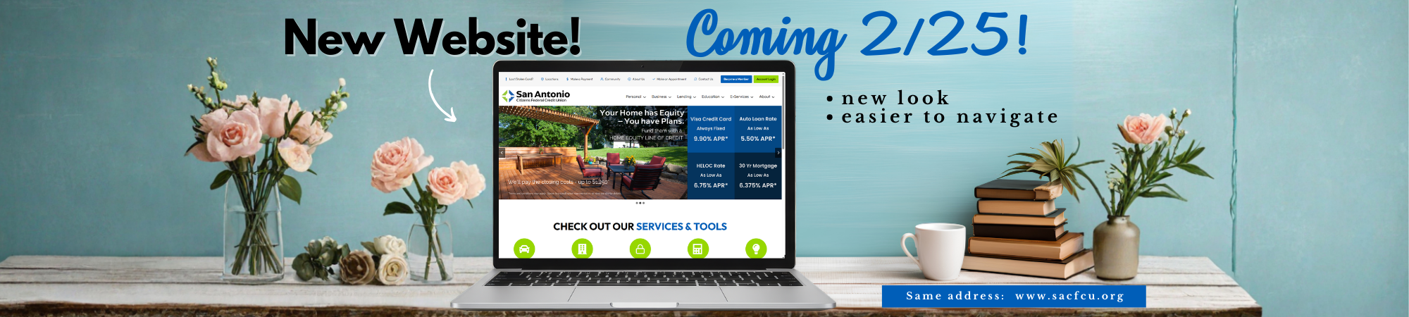 new website look and feel coming next week